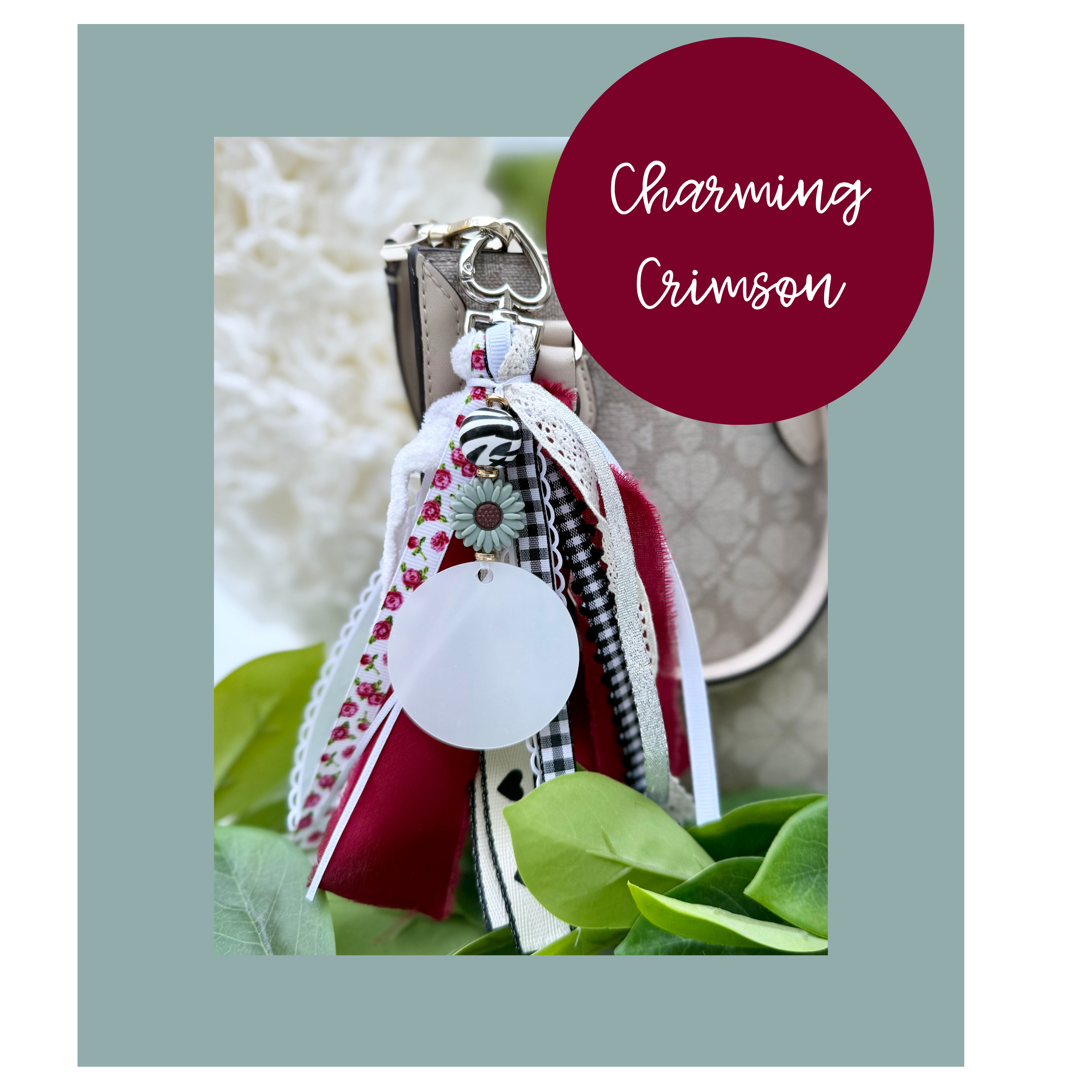 Personalized Bag Charm-Charming Crimson