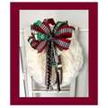 Crimson and White Team Bow