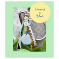 Personalized Bag Charm-Lemons and Blue